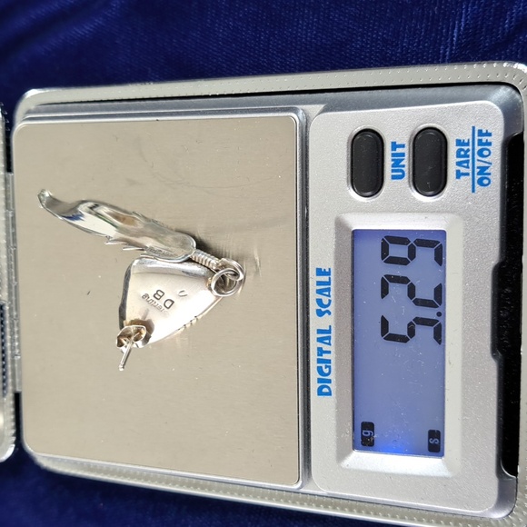 Vintage Native American Mother of Pearl Sterling Silver Feather Earrings - Picture 12 of 13